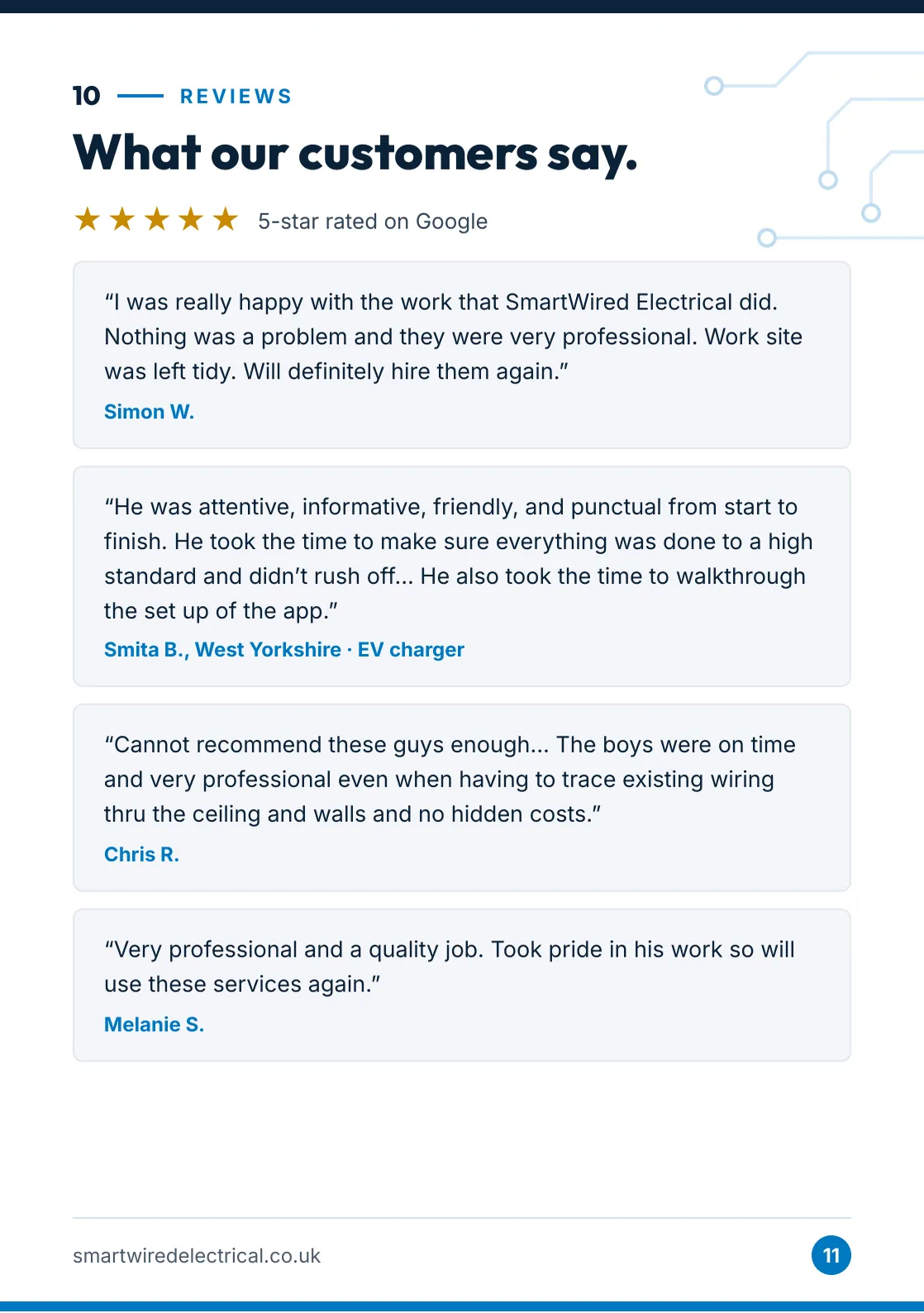 Brochure page 11: Reviews