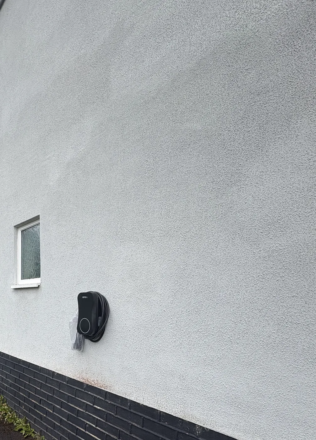 Rendered terrace in Halifax with a newly fitted RiponEV charger by the path