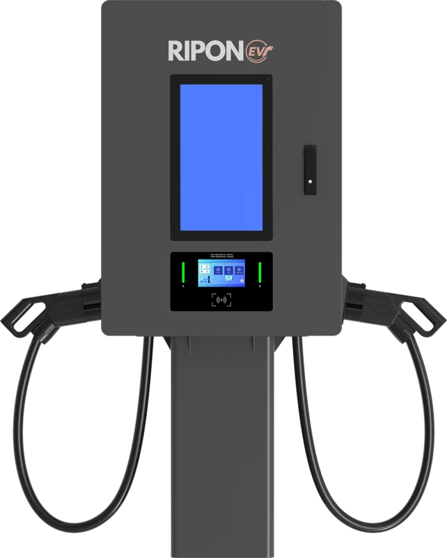 RiponEV Compact Rapid DC charger on a pedestal